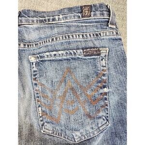 7 For All Mankind "A Pocket" Boot Cut Size 30 Women's Jeans Organic Cotton READ